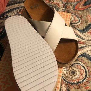 Gianni Bini white sandals.  New, never been worn.